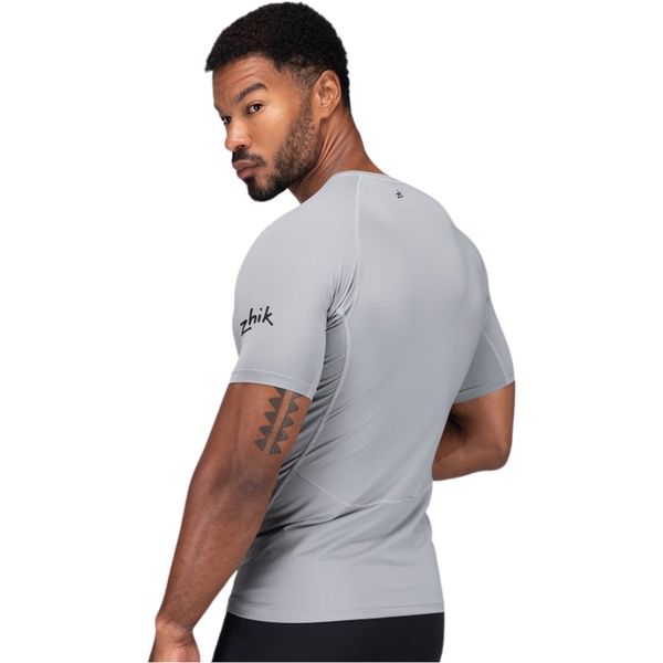 2026 Zhik Mens Eco Spandex LT Short Sleeve Baselayer Top DTP-0167-M-PLT - Platinum